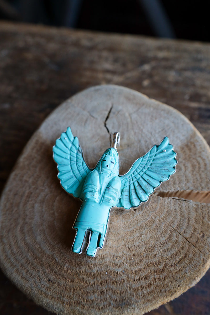 Coreen Cordova Turquoise Doll With Wings Pendant