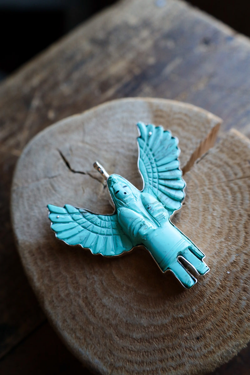 Coreen Cordova Turquoise Doll With Wings Pendant