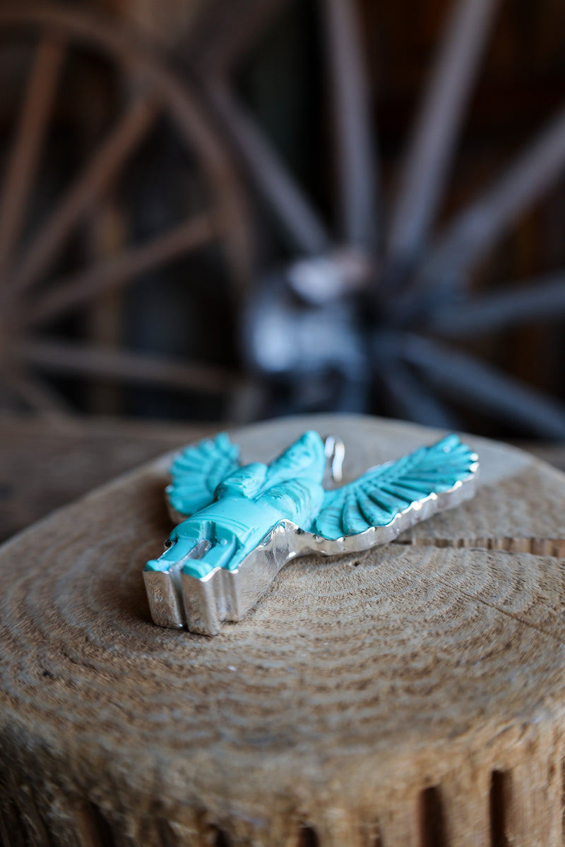 Coreen Cordova Turquoise Doll With Wings Pendant