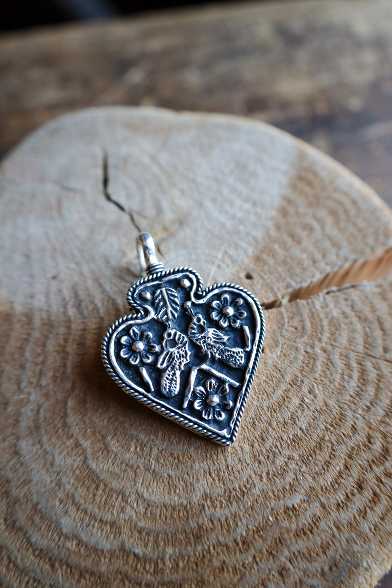 Coreen Cordova Silver Heart Pendant