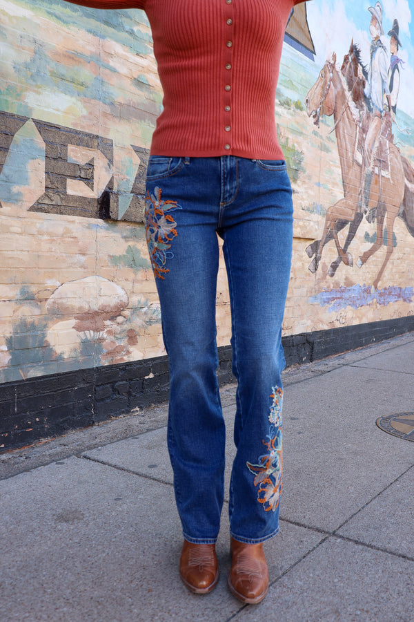 Driftwood Kelly 3D Floral Jean 