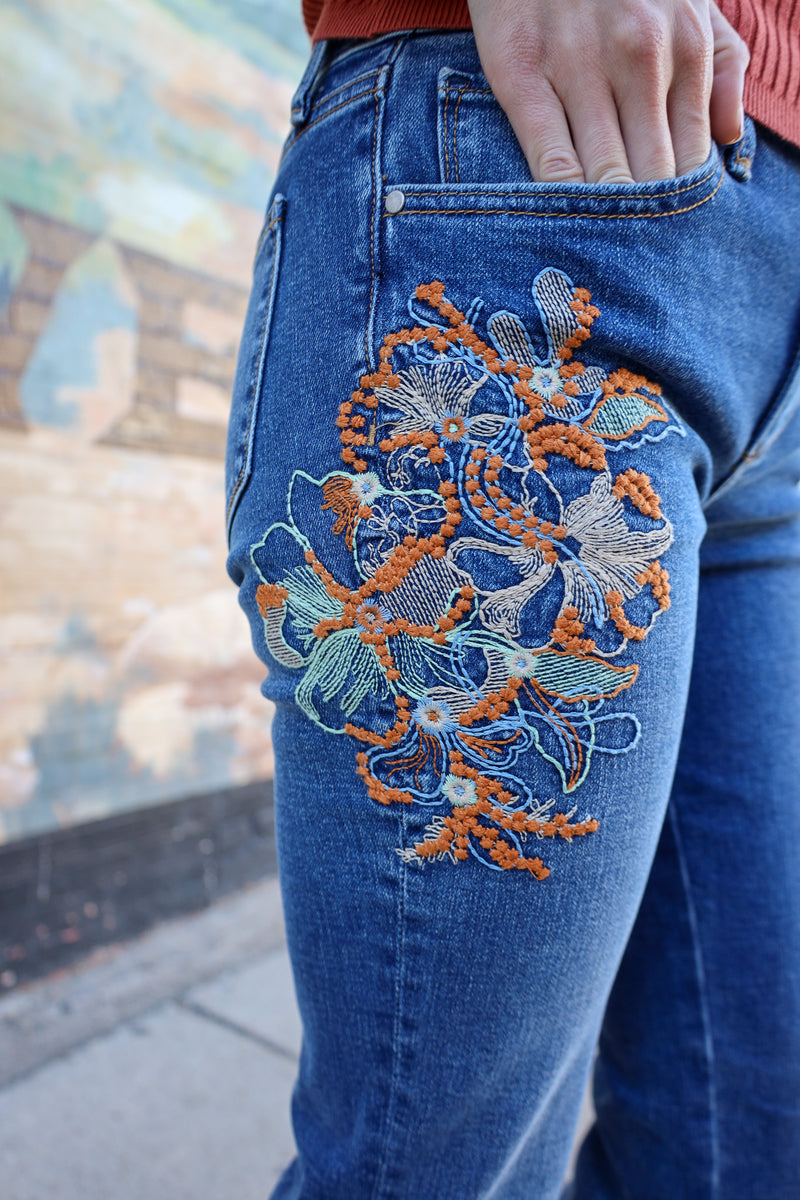 Driftwood Kelly 3D Floral Jean 