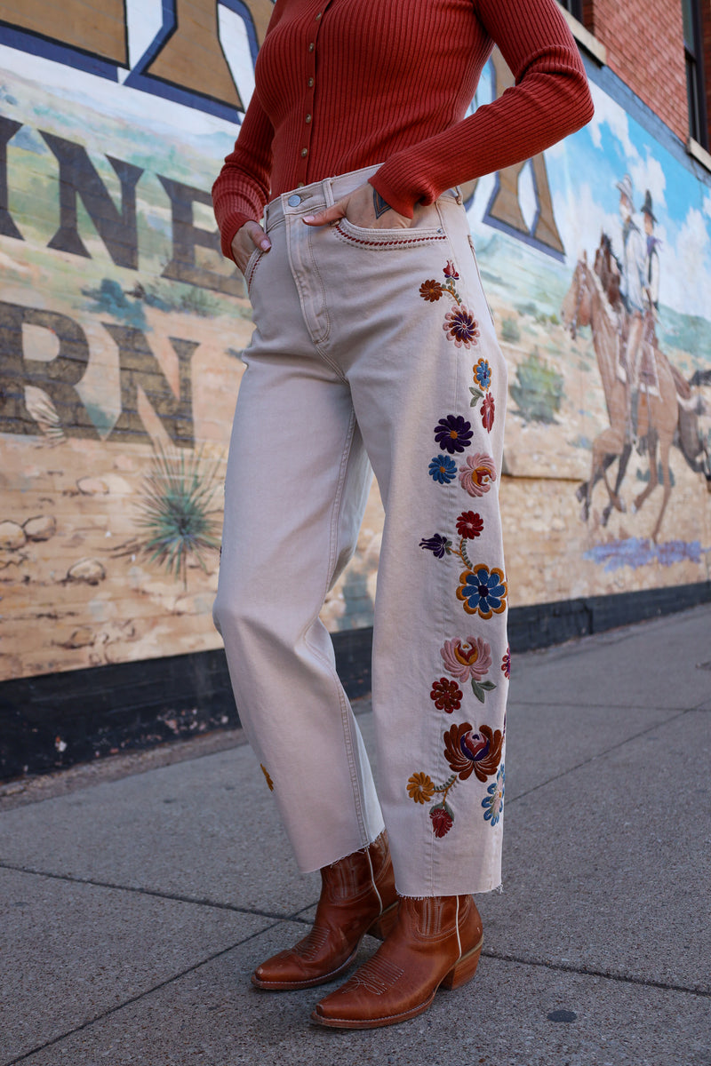 Driftwood Parker Floral Swirl Pant