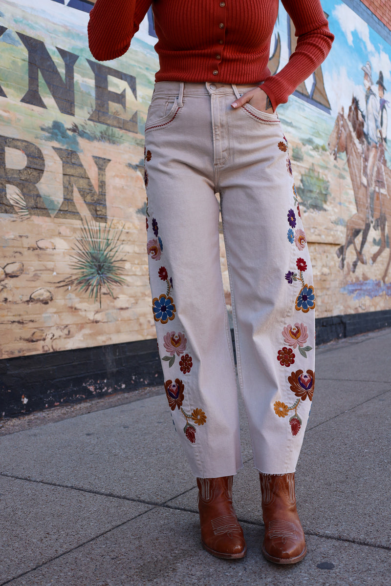 Driftwood Parker Floral Swirl Pant