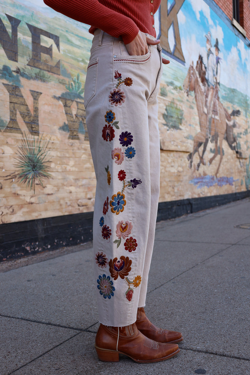 Driftwood Parker Floral Swirl Pant