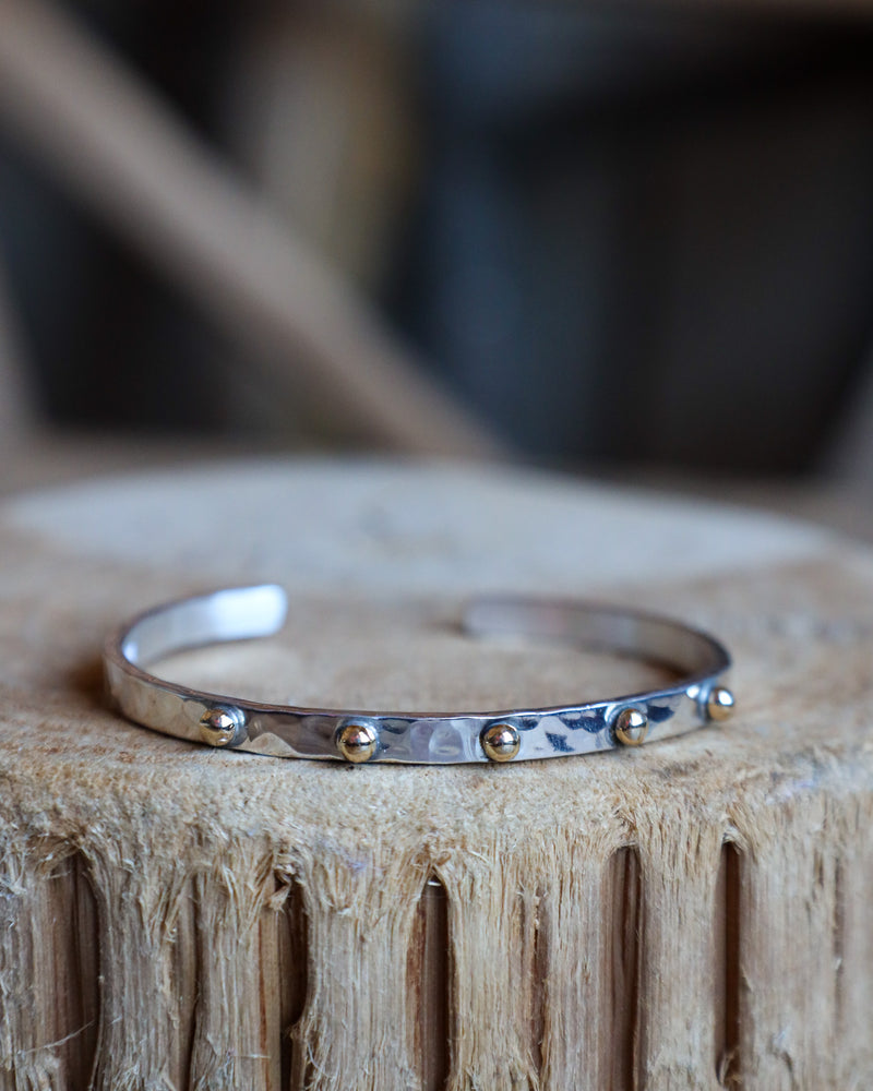Richard Schmidt 5 Small Gold Bubble 4MM Cuff