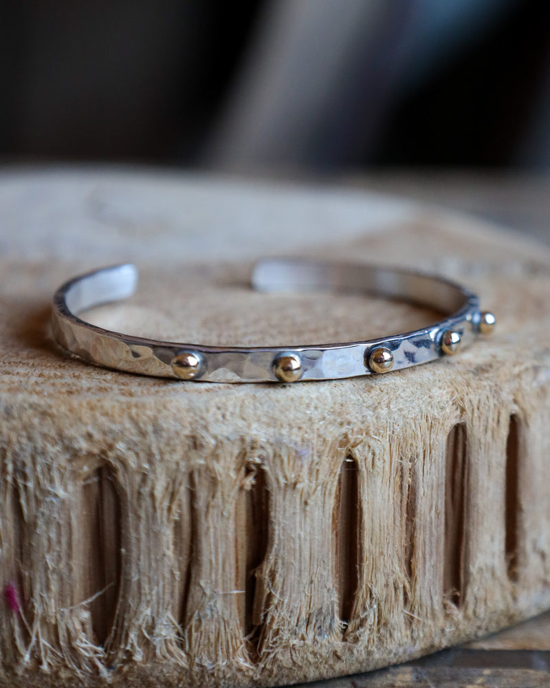 Richard Schmidt 5 Small Gold Bubble 4MM Cuff