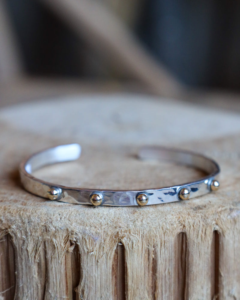 Richard Schmidt 5 Small Gold Bubble 4MM Cuff