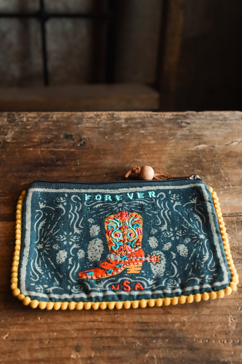 KARMA LIVING WESTERN BOOT RODEO POUCH