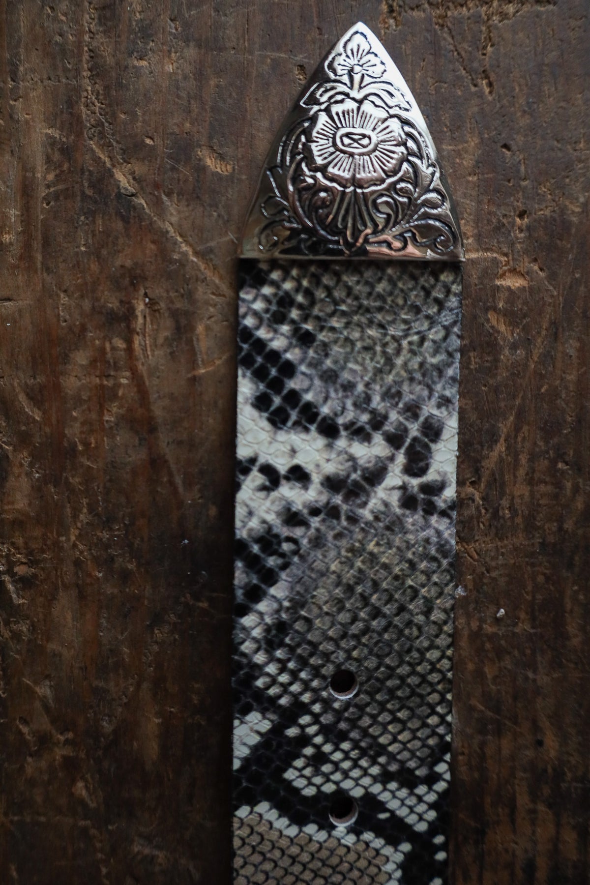 STREETS AHEAD BIG BUCKLE BELT- BLACK SNAKE – Maverick Fine  display picture 1