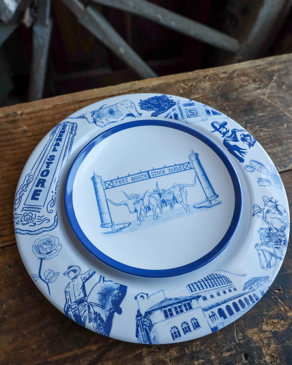 Maverick Exclusive Cattle Drive Blue Custom Plate – Maverick Fine ...