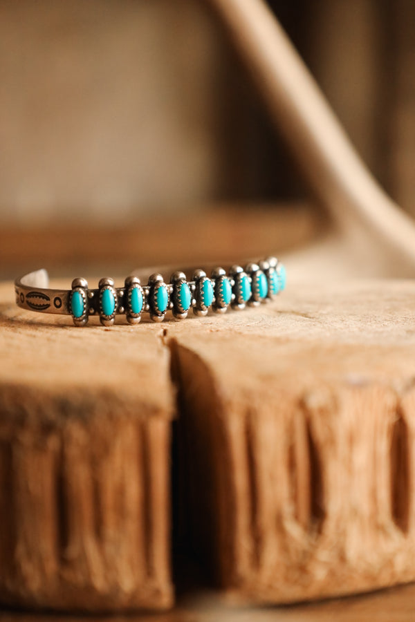 Turquoise Small Oval Framed Cuff 