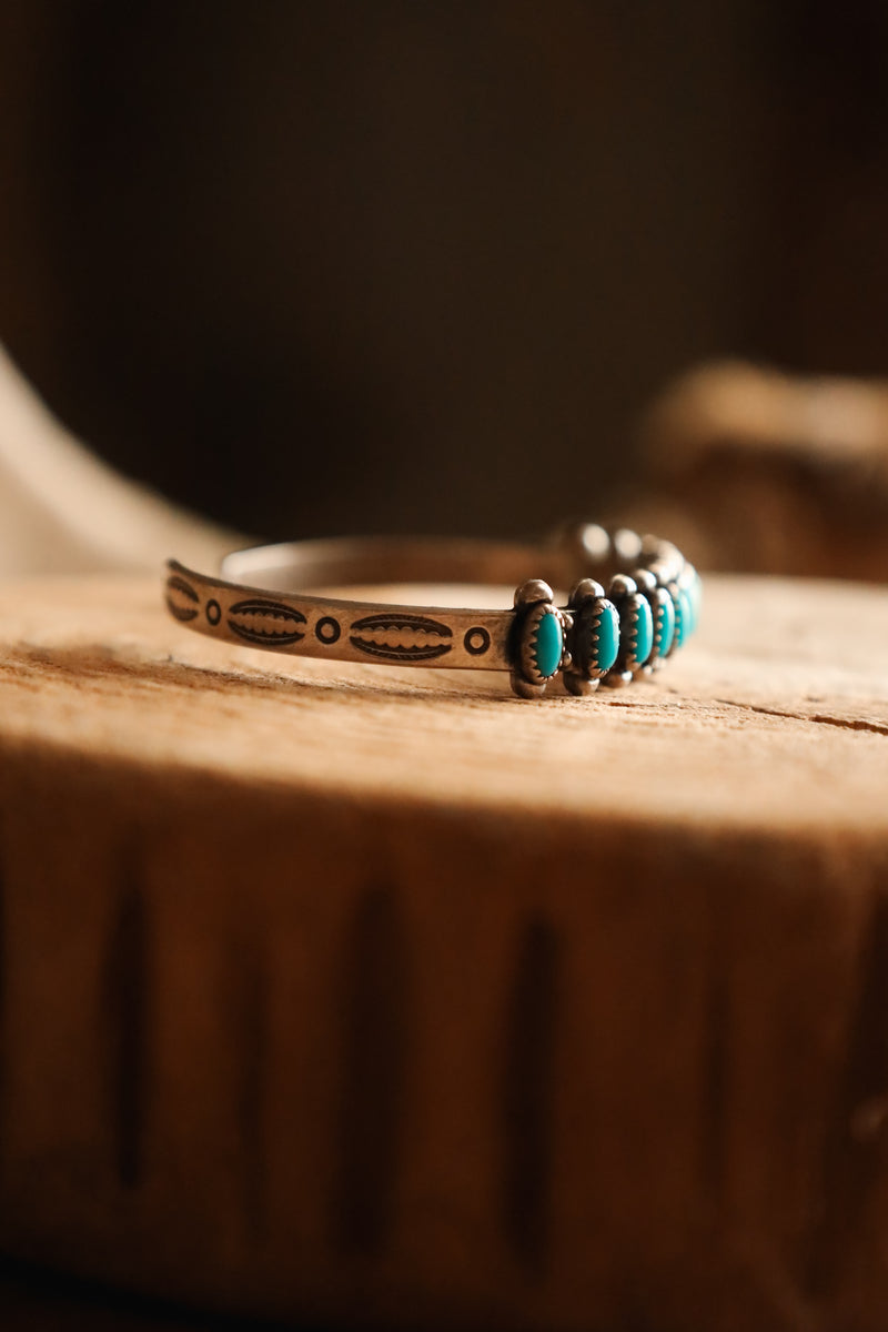 Turquoise Small Oval Framed Cuff 