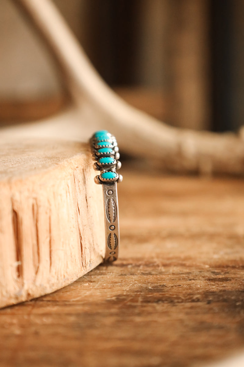 Turquoise Small Oval Framed Cuff 