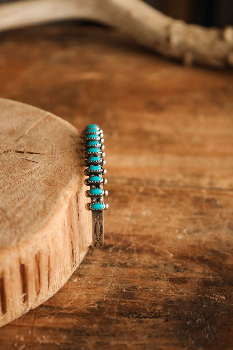 Turquoise Small Oval Framed Cuff 