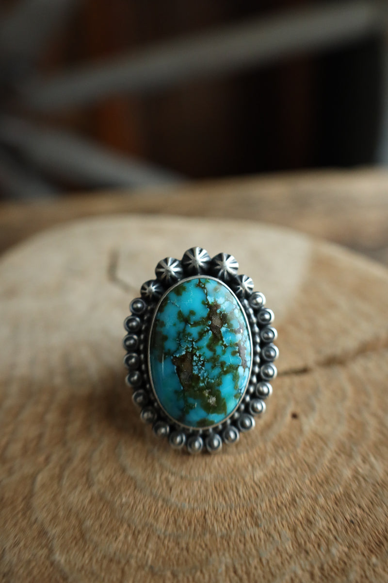 Dark Turquoise Ring- Size 9.5