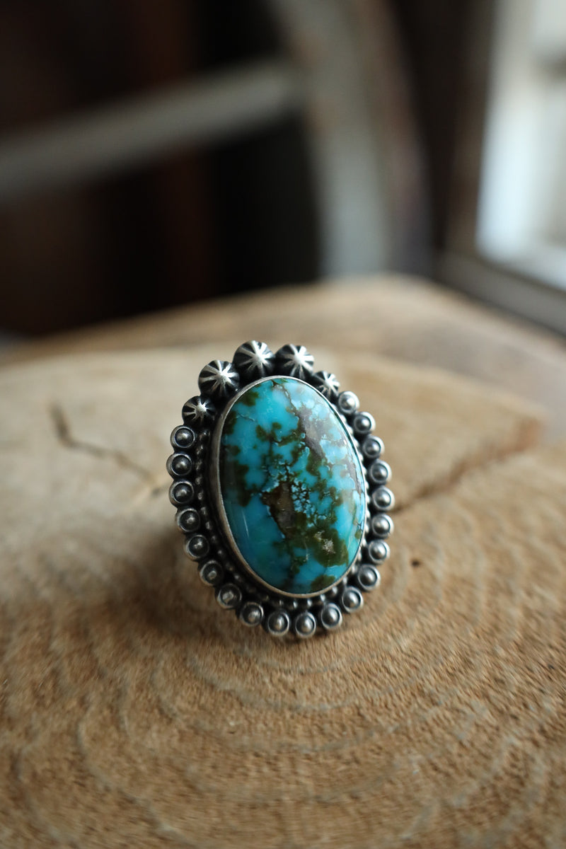 Dark Turquoise Ring- Size 9.5