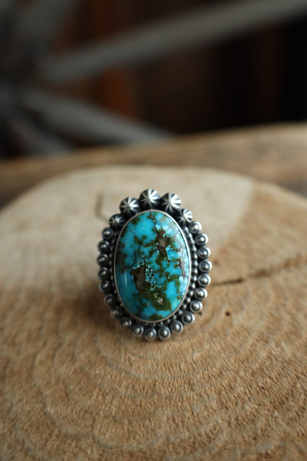Dark Turquoise Ring- Size 9.5