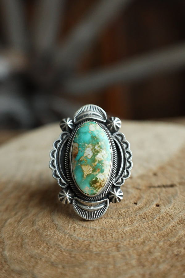 Turquoise Oval Ring- Size 9.5