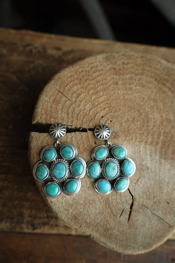 7 Turquoise Stone Post Earring