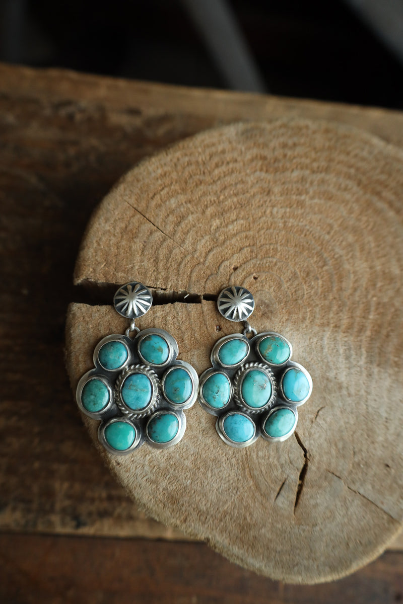 7 Turquoise Stone Post Earring