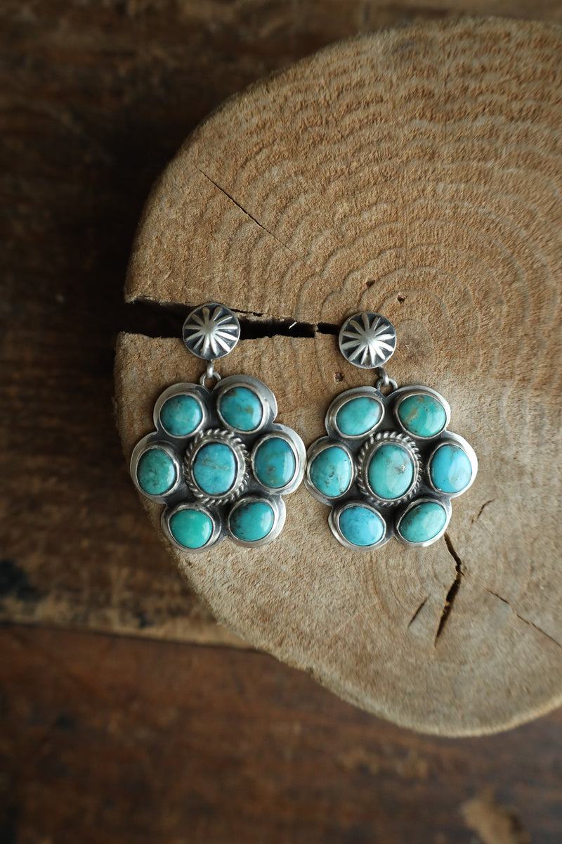 7 Turquoise Stone Post Earring