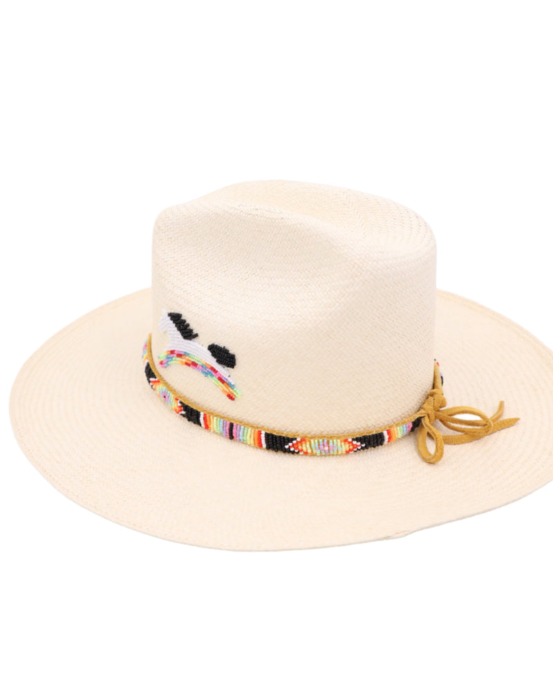 DINNA MARIE MULTI COLOR HORSE FLAT HAT