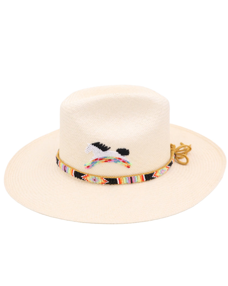 DINNA MARIE MULTI COLOR HORSE FLAT HAT