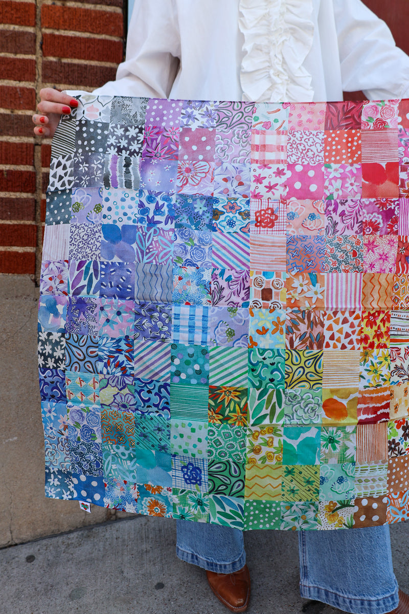 XOXOART VINTAGE FEEDSACK SHORTY 26" SCARF