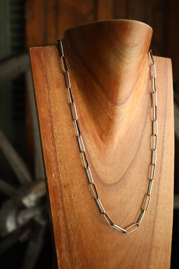 24" Sterling Silver Chain Slim Links Necklace