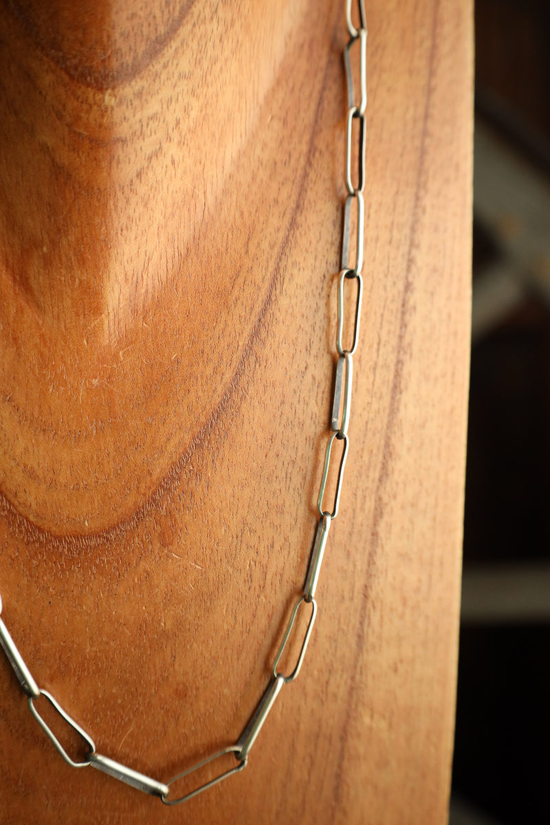 24" Sterling Silver Chain Slim Links Necklace