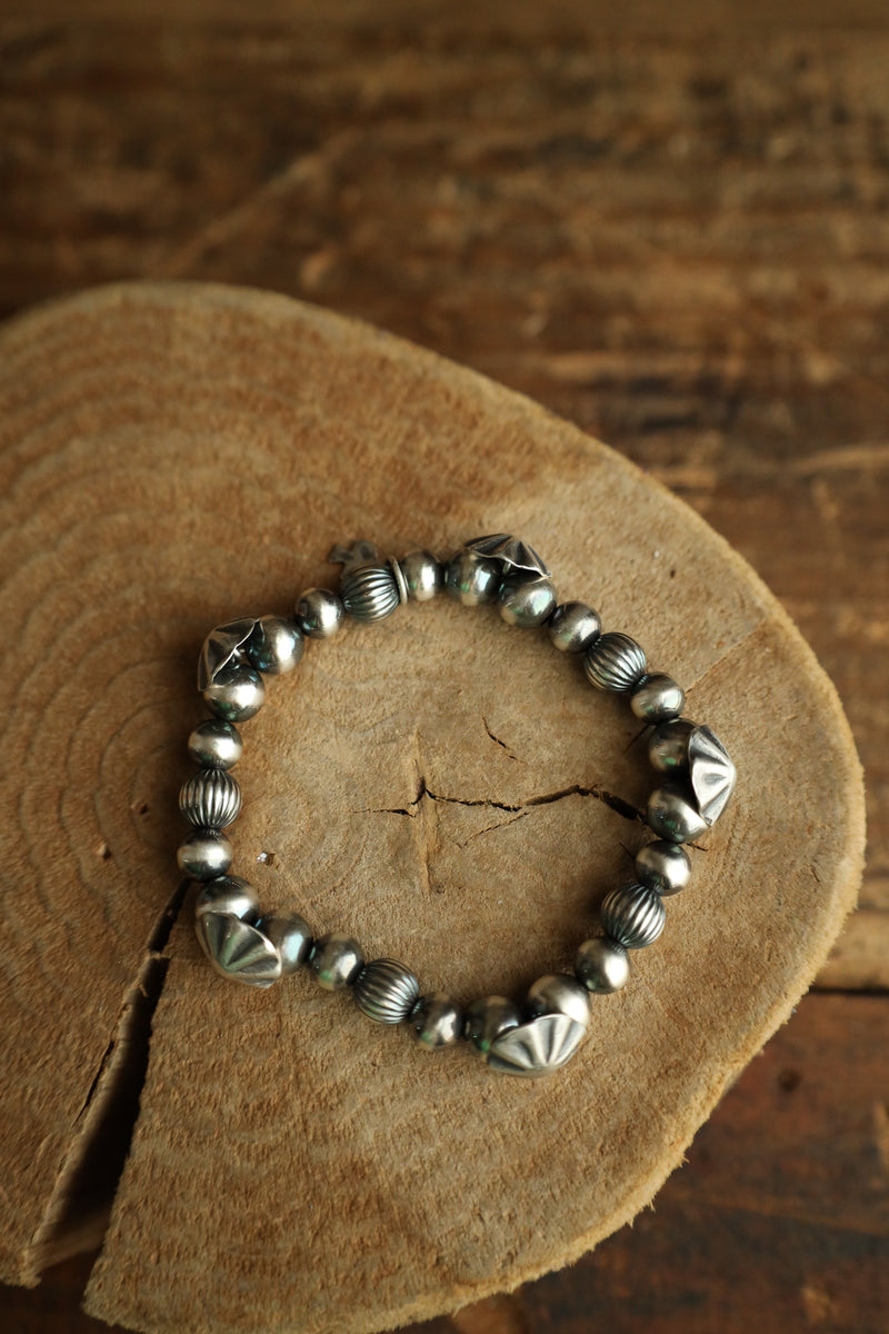 Peyote Bird Starbursts Navajo Pearls Stretch Bracelet 