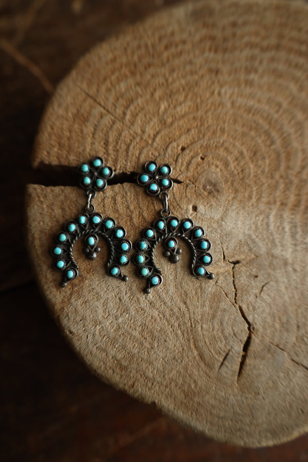 Vintage Naja Turquoise Dots Post Earring 