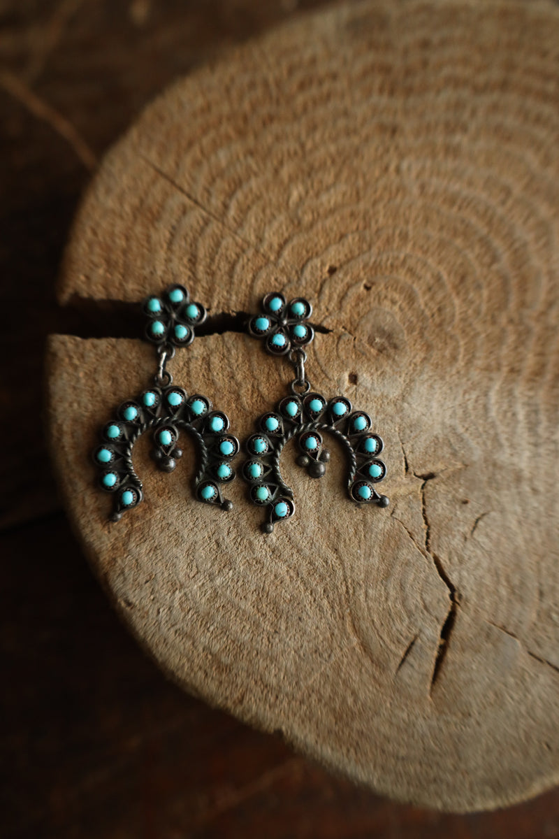 Vintage Naja Turquoise Dots Post Earring 