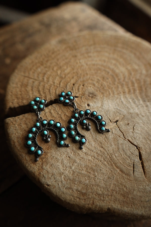 Vintage Naja Turquoise Dots Post Earring 