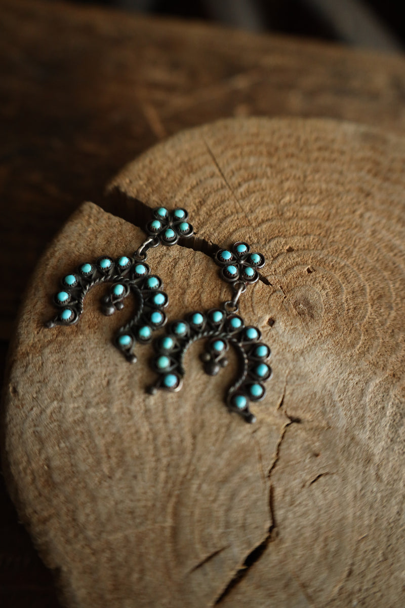 Vintage Naja Turquoise Dots Post Earring 
