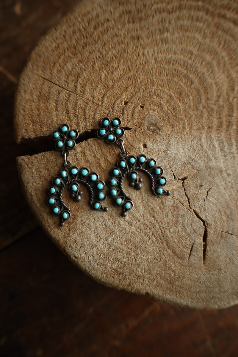 Vintage Naja Turquoise Dots Post Earring 