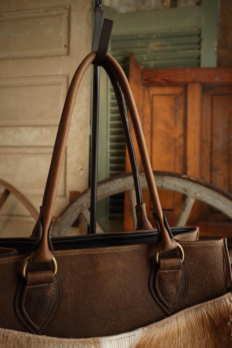 Maverick Exclusive Antelope Brown Bison Brass Handbag