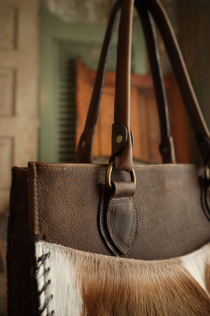 Maverick Exclusive Antelope Brown Bison Brass Handbag