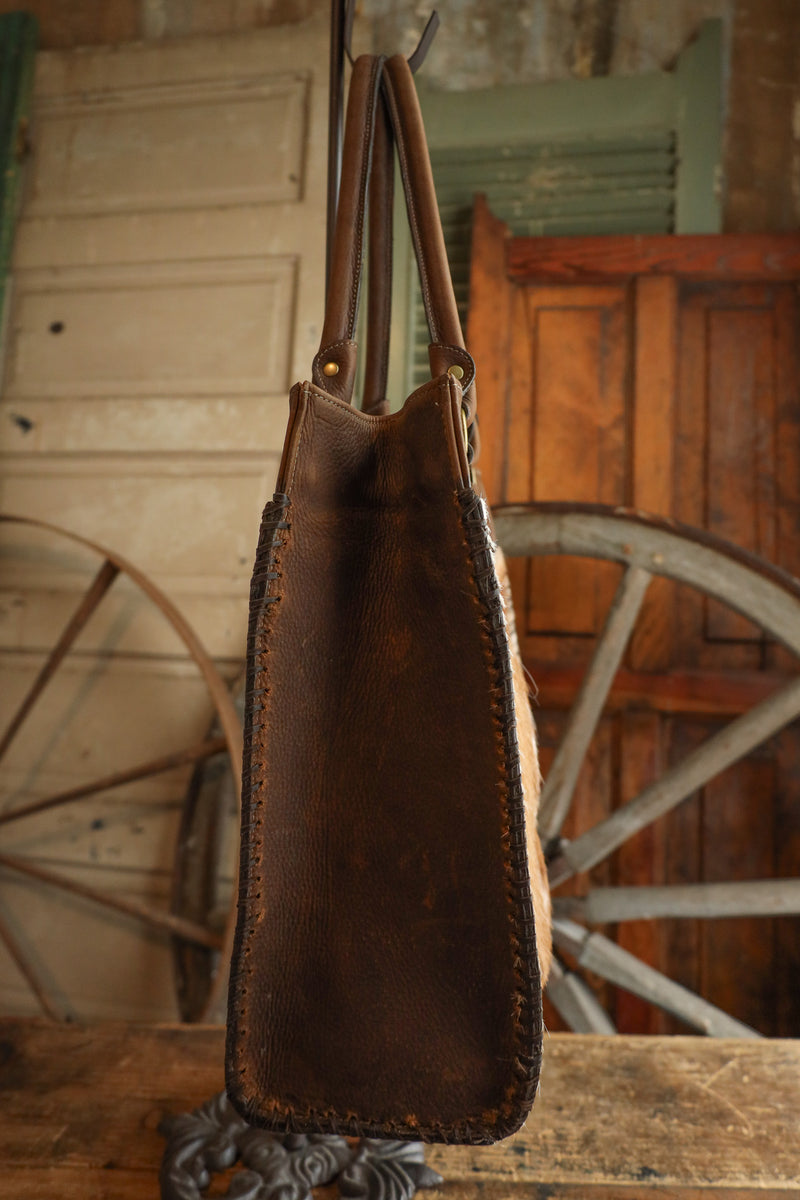 Maverick Exclusive Antelope Brown Bison Brass Handbag