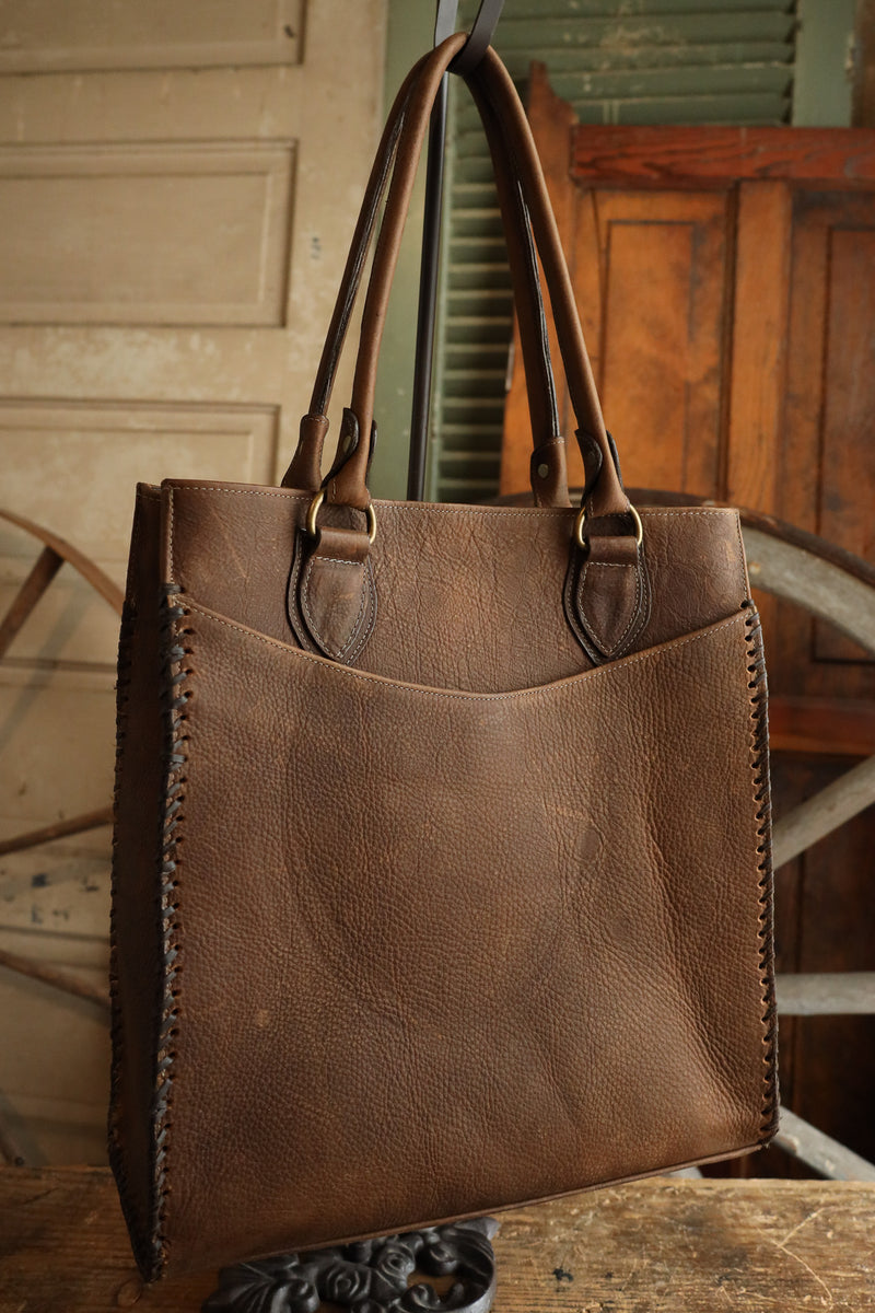 Maverick Exclusive Antelope Brown Bison Brass Handbag