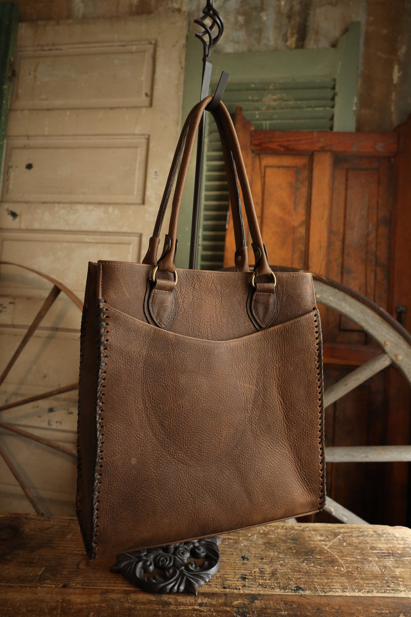Maverick Exclusive Antelope Brown Bison Brass Handbag