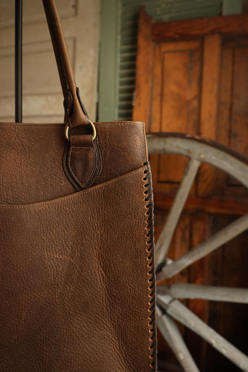 Maverick Exclusive Antelope Brown Bison Brass Handbag