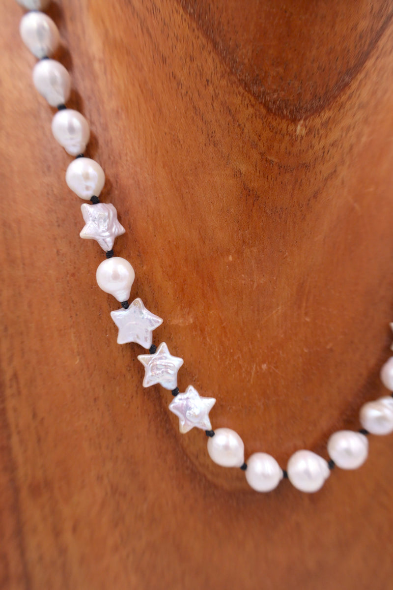 LOVE TOKENS STAR PEARLS NECKLACE