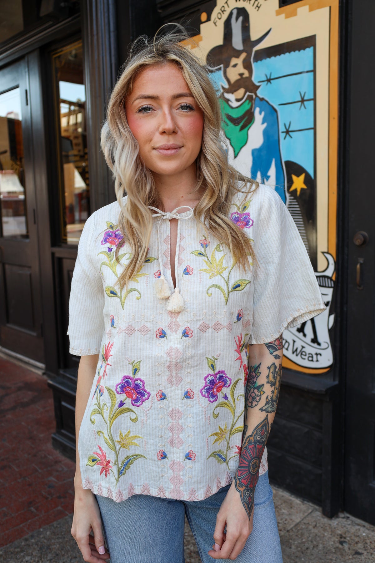 (取寄) ジョニー ワズ レディース ラッフル スリーブ ブラウザ - ジャネット Was -