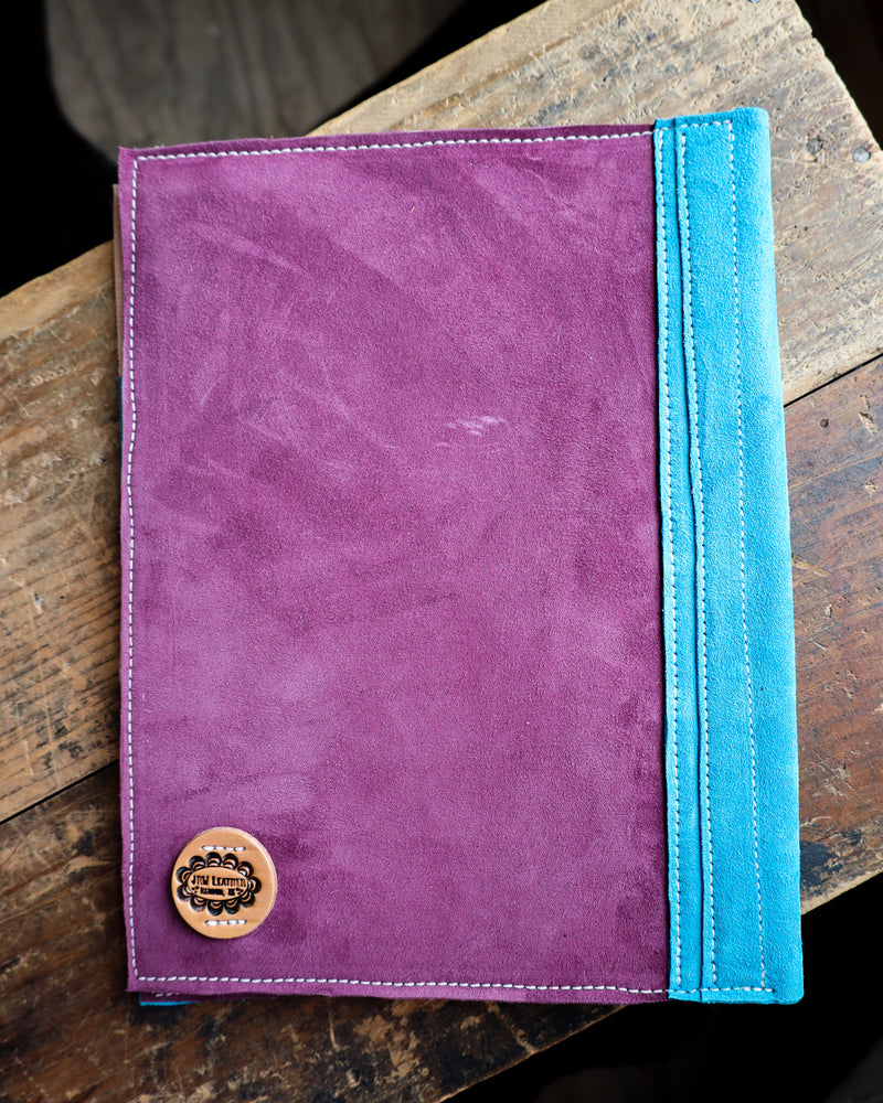 JRW Leather Plum, Turquoise and Tan Jacklope Rider Portfolio 