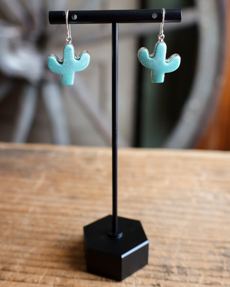 Saguaro Light Green Turquoise Earring