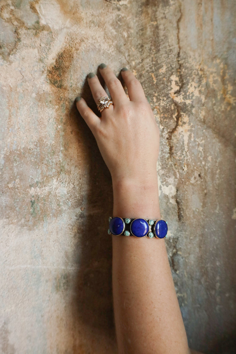 Timeless Cuff Lapis and Turquoise