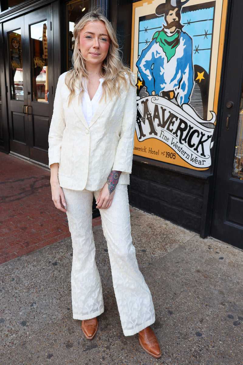 ODETTE WHITE LACE PANT