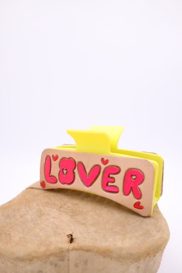 JRW LEATHER "LOVER" HAIR CLIP